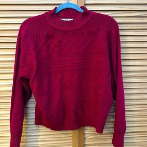 Red cable knit sweater super soft!